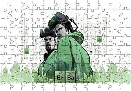 Cakapuzzle  Breaking Bad Jesse Kimya Cetveli Görseli Puzzle Yapboz MDF Ahşap