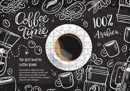 Cakapuzzle  Kahve Köşesi Görseli Puzzle Yapboz MDF Ahşap