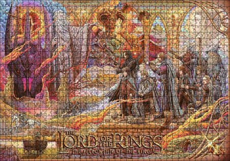 Cakapuzzle  Yüzüklerin Efendisi Dijital Film Afişi Görseli Puzzle Yapboz MDF Ahşap