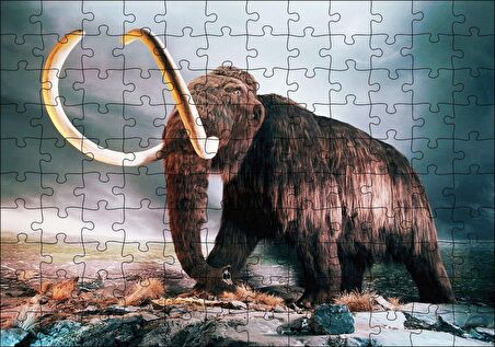 Cakapuzzle  Dev Dişleriyle Mamut Puzzle Yapboz MDF Ahşap