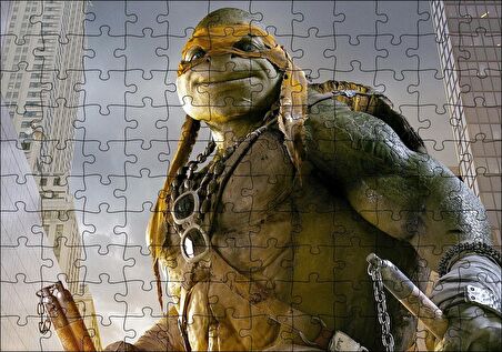 Cakapuzzle  Ninja Kaplumbağalar Michalengelo Puzzle Yapboz MDF Ahşap