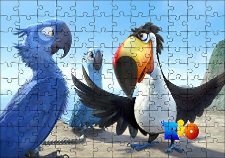 Cakapuzzle  Rio Macerası Papağanlar Puzzle Yapboz MDF Ahşap