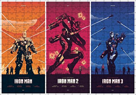 Cakapuzzle Iron Man Üçlemesi Puzzle Yapboz MDF Ahşap