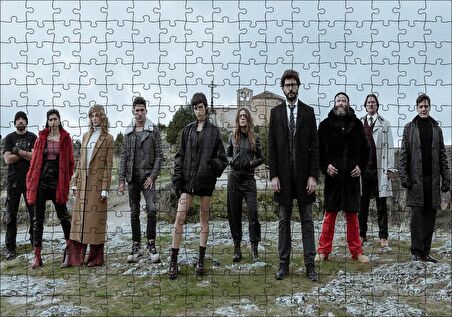 Cakapuzzle La Casa De Papel Tam Kadro Puzzle Yapboz MDF Ahşap