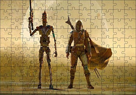 Cakapuzzle Mandalorian IG-11 Star Wars Karakterleri Puzzle Yapboz MDF Ahşap