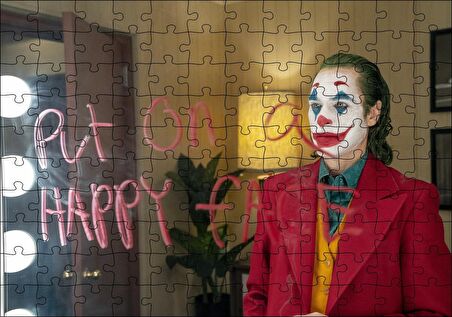 Cakapuzzle Mutlu Bir Yüz Takın Ayna Yazısı Joker Puzzle Yapboz MDF Ahşap