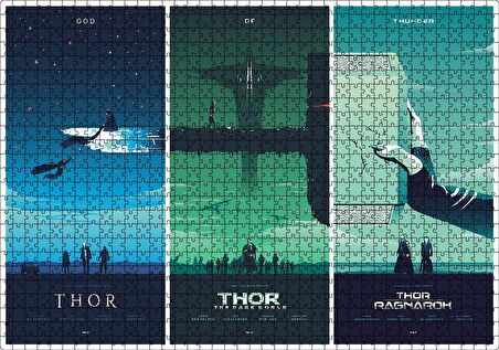 Cakapuzzle Yıldırım Tanrısı Thor Üçlemesi Puzzle Yapboz MDF Ahşap