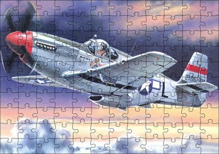 Cakapuzzle ikinci Dünya Savaşı Saldırı Uçağı ve Bulutlu Gökler Puzzle Yapboz MDF Ahşap
