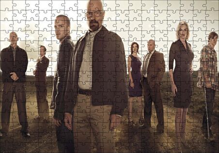 Cakapuzzle Breaking Bad Oyuncuları Bir Arada Puzzle Yapboz MDF Ahşap