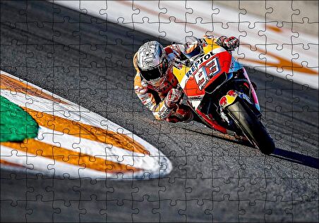 Cakapuzzle Honda Repsol Turuncu Kırmızı Motorsiklet Puzzle Yapboz MDF Ahşap