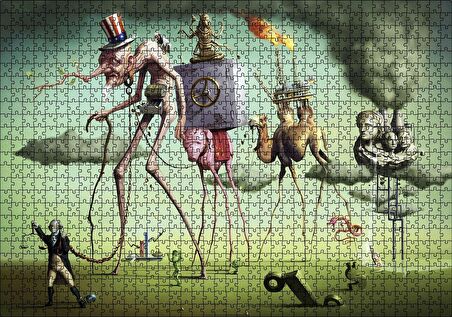 Cakapuzzle Sürreal İmgeler Absürd Çizimler Puzzle Yapboz MDF Ahşap