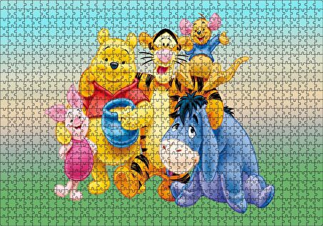 Cakapuzzle Winnie The Pooh Tüm Karakterler Puzzle Yapboz MDF Ahşap