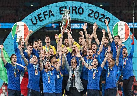 Cakapuzzle İtaly Uefa Euro 2021 Şampiyonası- Puzzle Yapboz MDF Ahşap