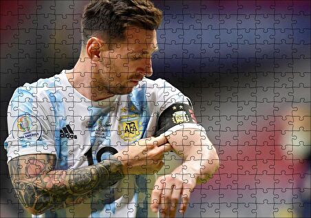 Cakapuzzle Kaptan Messi Arjantin Milli Şampiyonu Puzzle Yapboz MDF Ahşap