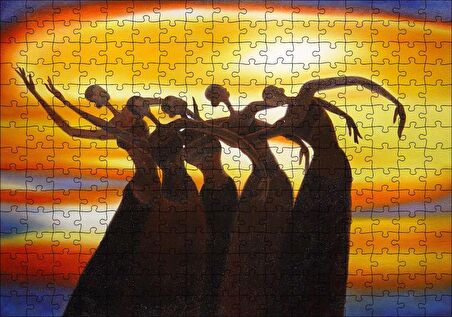 Cakapuzzle Dans Eden Afrikalı Kadınlar Puzzle Yapboz MDF Ahşap