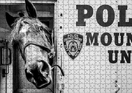 Cakapuzzle New York Polis Departmanı'nın Emektar Üyesi Puzzle Yapboz MDF Ahşap