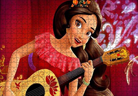 Cakapuzzle Prenses Elena Gitar Çalıyor Puzzle Yapboz MDF Ahşap