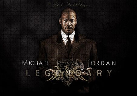 Cakapuzzle Efsanevi Michael Jordan Takım Elbiseli Puzzle Yapboz MDF Ahşap