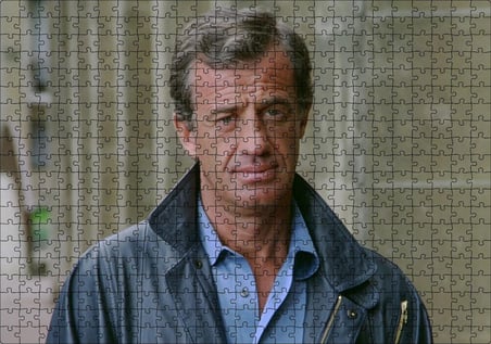 Cakapuzzle Jean Paul Belmondo Sokak Pozu Puzzle Yapboz MDF Ahşap