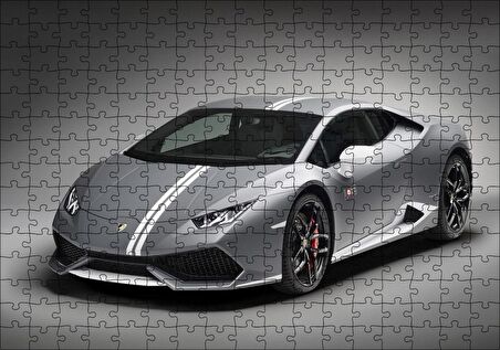 Cakapuzzle Lamborghini Huracan LP 610 Gri Puzzle Yapboz MDF Ahşap