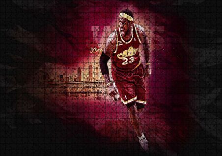 Cakapuzzle Lebron James Cleveland 23 Numaralı Formalı Puzzle Yapboz MDF Ahşap