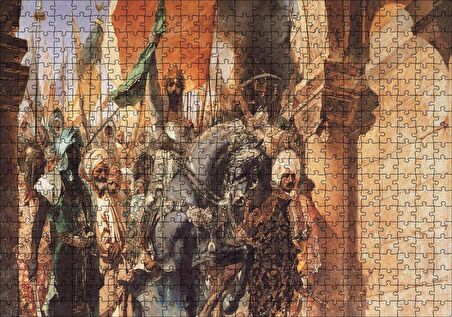 Cakapuzzle Osmanlı Padişahı Fatih Sultan Mehmet Feti Görseli Puzzle Yapboz MDF Ahşap