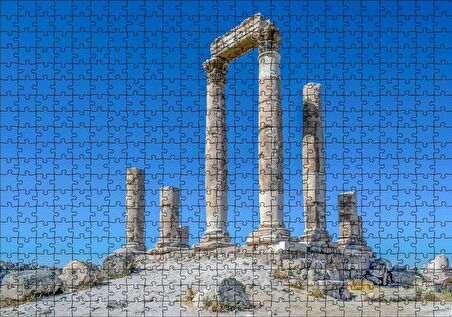 Cakapuzzle Herkül Tapınağı Kalıntıları Sütunlar Puzzle Yapboz MDF Ahşap