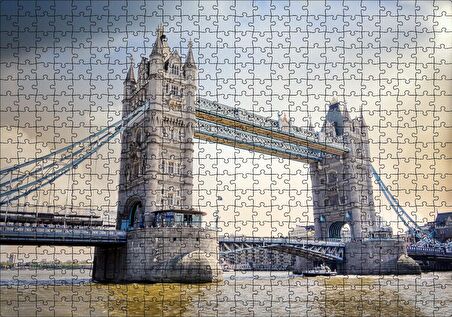 Cakapuzzle Londra Tower Bridge Köprüsü Puzzle Yapboz MDF Ahşap