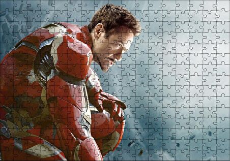 Cakapuzzle Yenilmezler Iron Man Tony Stark Oturan Pozu Puzzle Yapboz MDF Ahşap