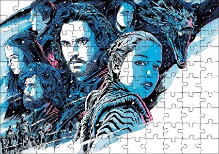 Cakapuzzle Game of Thrones Karakterleri Karikatürize Puzzle Yapboz MDF Ahşap