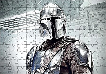 Cakapuzzle Miğferli ve Zırhlı Savaşçı Yakın Plan Puzzle Yapboz MDF Ahşap