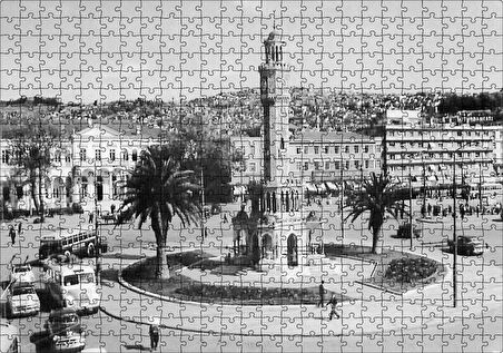 Cakapuzzle 1950 Ler Konak Saat Kulesi İzmir Puzzle Yapboz MDF Ahşap