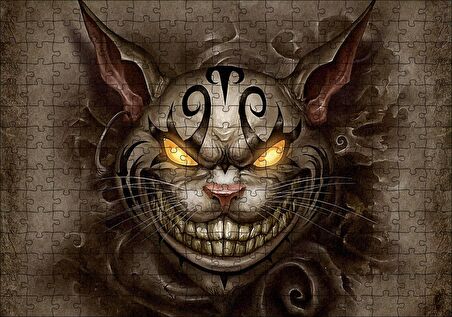 Cakapuzzle Amerikan Mcgee Cheshire Kedisi Görseli Puzzle Yapboz MDF Ahşap