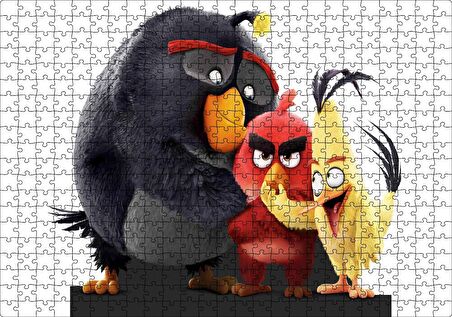 Cakapuzzle Angry Birds Karekterler Görseli Puzzle Yapboz MDF Ahşap