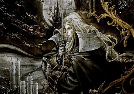 Cakapuzzle Castlevania Games Mumlar Savaşçı Görseli Puzzle Yapboz MDF Ahşap