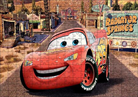 Cakapuzzle Disney Şimşek McQueen, mcQueen Arabalar Puzzle Yapboz MDF Ahşap