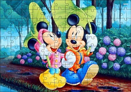 Cakapuzzle Disney Mickey Mouse Minnie Mouse Puzzle Yapboz MDF Ahşap