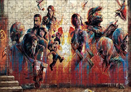Cakapuzzle Duvardaki Karekterler Puzzle Yapboz MDF Ahşap