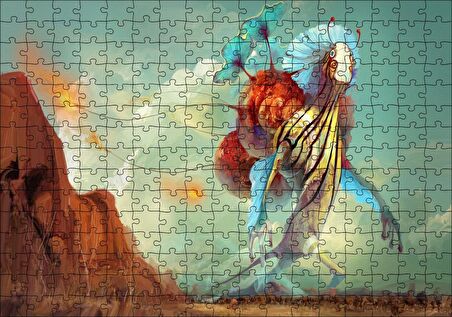 Cakapuzzle Gerçeküstü Sanat Fantastik Yaratık Animasyon Görseli Puzzle Yapboz MDF Ahşap