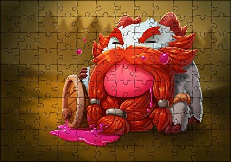 Cakapuzzle Gragas Oyunu Kahramanı Animasyon Görseli Puzzle Yapboz MDF Ahşap