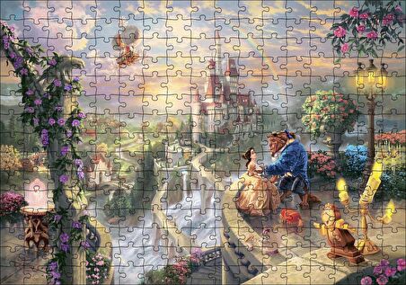 Cakapuzzle Güzel ve Çirkin Ağaçlar Aşk Gün Batımı Görseli Puzzle Yapboz MDF Ahşap