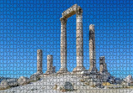 Cakapuzzle Herkül Tapınağı Kalıntıları Sütunlar Puzzle Yapboz MDF Ahşap