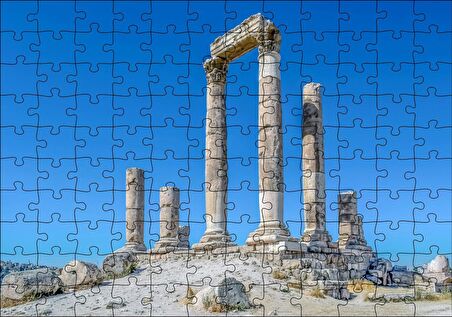 Cakapuzzle Herkül Tapınağı Kalıntıları Sütunlar Puzzle Yapboz MDF Ahşap