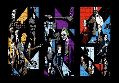 Cakapuzzle Kara Şövalye Sanat Afişi Puzzle Yapboz MDF Ahşap