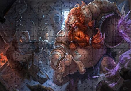 Cakapuzzle League Of Legends Gragas Görseli Puzzle Yapboz MDF Ahşap