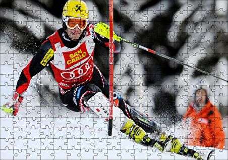 Cakapuzzle Marcel Hirscher Spor Kayak Puzzle Yapboz MDF Ahşap