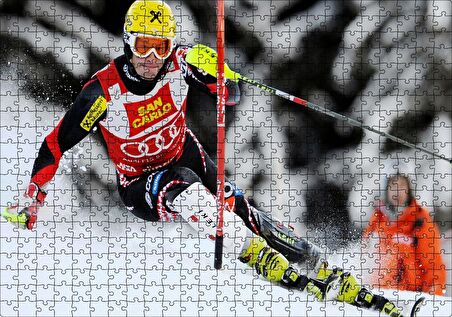 Cakapuzzle Marcel Hirscher Spor Kayak Puzzle Yapboz MDF Ahşap