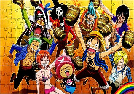 Cakapuzzle One Piece Takım Görseli Puzzle Yapboz MDF Ahşap
