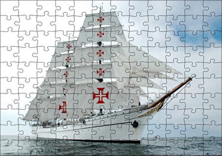 Cakapuzzle Portekiz Deniz Yelkenli Gemi Puzzle Yapboz MDF Ahşap
