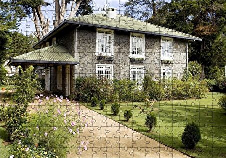 Cakapuzzle Taş Ev Görseli Puzzle Yapboz MDF Ahşap